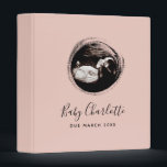 Pink Baby Girl Sonogram Ultrasound Pregnancy Book 3 Ring Binder<br><div class="desc">Can be fully customized to suit your needs. © Gorjo Designs. Made for you via the Zazzle platform. // Note: photo used is a placeholder image only. You will need to replace with your own photo before ordering/ printing. If you need help with this please contact me. // Need help...</div>