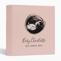 Pink Baby Girl Sonogram Ultrasound Pregnancy Book