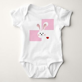 Pink Baby Girls Bunny Bodysuit