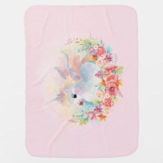 Pink Baby Girl's Unicorn Blanket