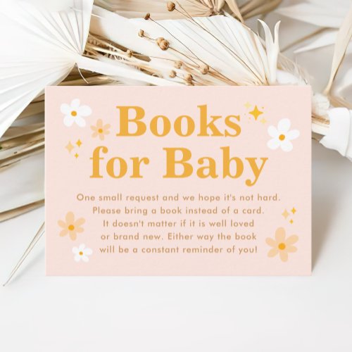 Pink Baby in bloom Books For Baby Enclosure Card