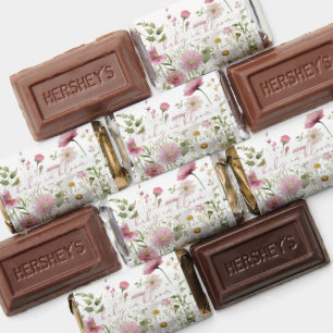 Pink Baby In Bloom Wildflower Baby Shower Hershey's Miniatures
