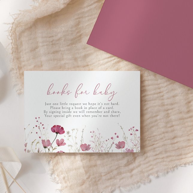 Pink Baby In Bloom Wildflower Books For Baby Enclosure Card (Creator Uploaded)