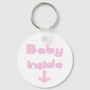 Pink Baby Inside - Customized Keychain
