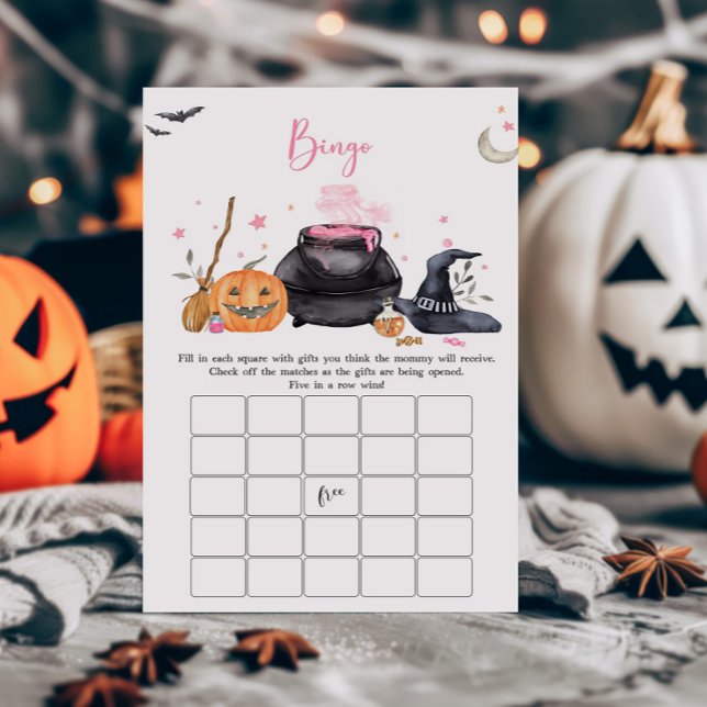 Pink Baby is Brewing Baby Shower Bingo Game (Baby is Brewing Baby Shower Bingo Game)