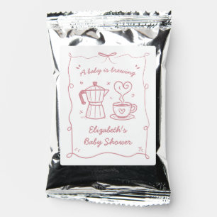 Pink Baby Is Brewing Coffee Baby Shower Drink Mix
