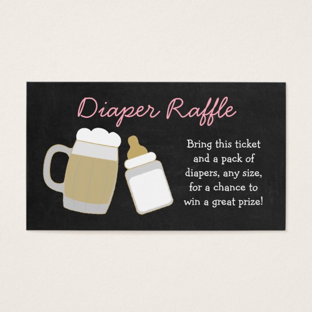 Pink Baby Is Brewing Diaper Raffle Tickets
