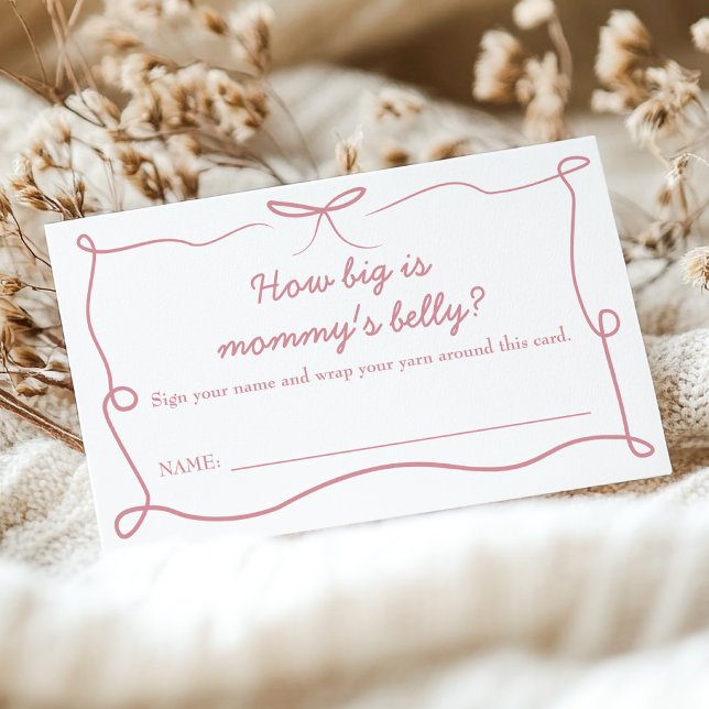 Pink Baby Is Brewing How Big Is Mommy's Belly Enclosure Card (Creator Uploaded)