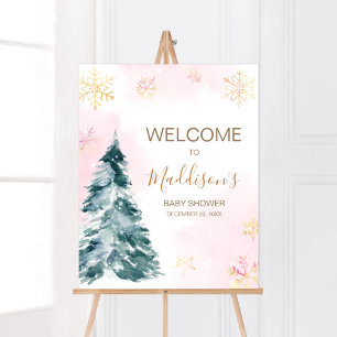 Pink Baby It's Cold Outside Welcome  Poster
