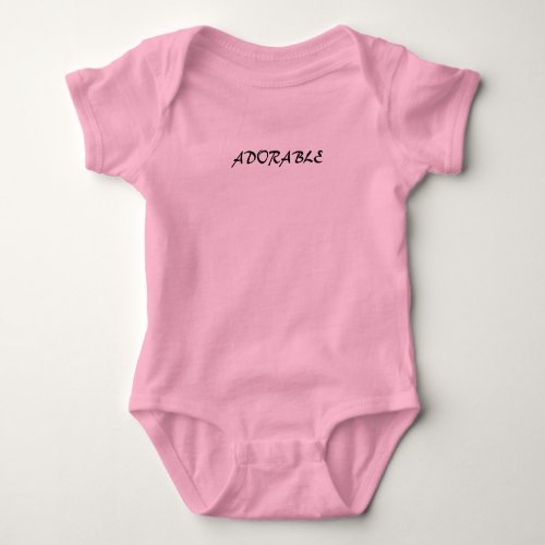Pink Baby Jumpsuit Basic Graphic Design Baby Bodysuit