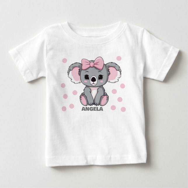 Pink Baby Koala Bear Baby T-Shirt (Front)