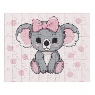 Pink Baby Koala Bear Jigsaw Puzzle