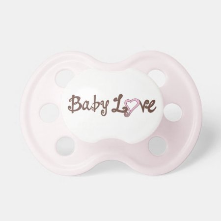 Pink Baby Love Baby Pacifier