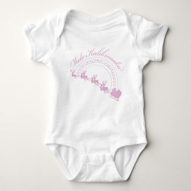 Pink Baby Mele Kalikimaka Bodysuit (Front)
