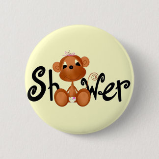 Pink Baby Monkey Button