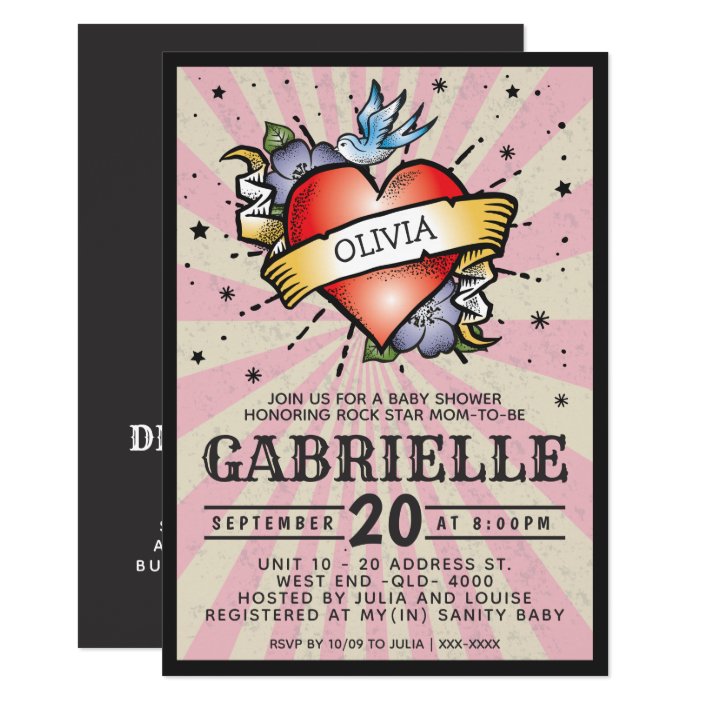 baby shower invitation with baby name