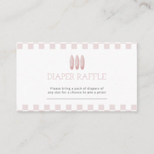 Pink Baby on Board Diaper Raffle Card