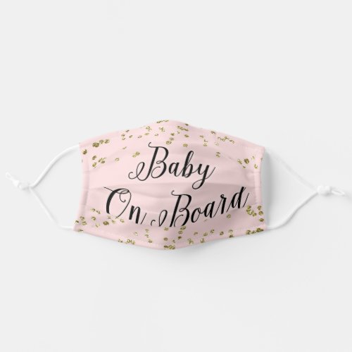 Pink Baby On Board Mommy To Be Adult Cloth Face Mask