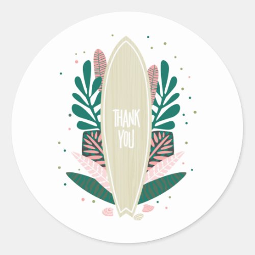 Pink Baby On Board Thank You Classic Round Sticker