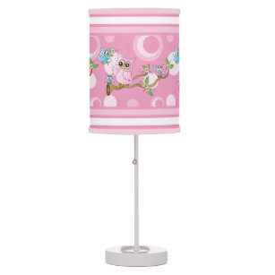 Pink Baby Owl Table Lamp