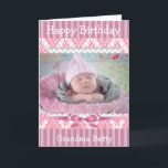 Pink Baby Photo Happy Birthday Grandma Card<br><div class="desc">Birthday card for grandma.

You can edit the text if you want to. 

Add your own granddaughter's picture in the customization area.</div>