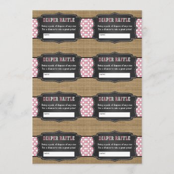 Pink Baby Q Diaper Raffle Tickets  Girl Bbq Invitation by lemontreecards at Zazzle