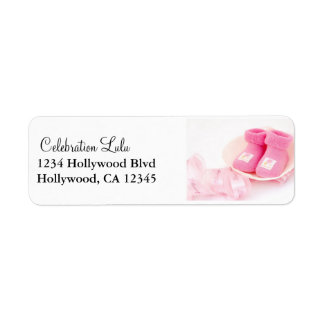 Pink Baby Return Address Label
