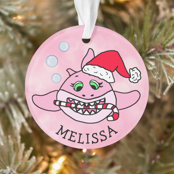 personalized baby shark ornament