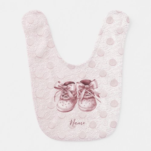 Pink Baby Shoes Baby Bib