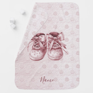 Pink Baby Shoes Baby Blanket