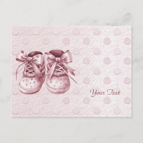 Pink Baby Shoes Postcard