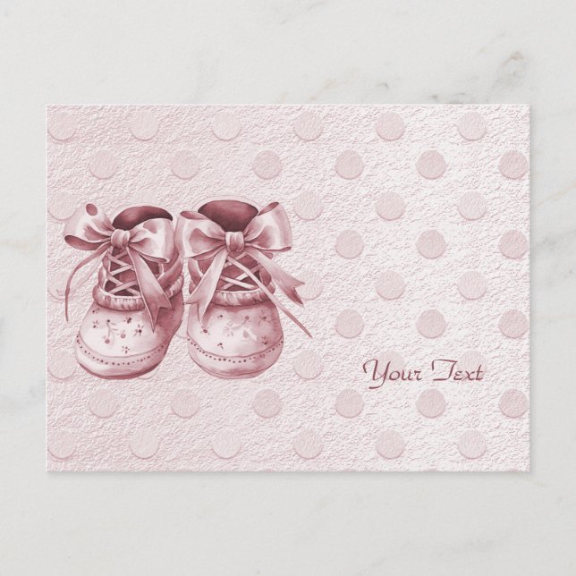 Pink Baby Shoes Postcard (Front)
