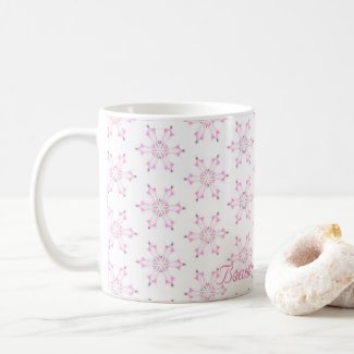 Pink Baby Shower Beautiful Baby Girl FlowerPattern Coffee Mug
