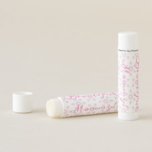 Pink Baby Shower Beautiful Baby Girl FlowerPattern Lip Balm