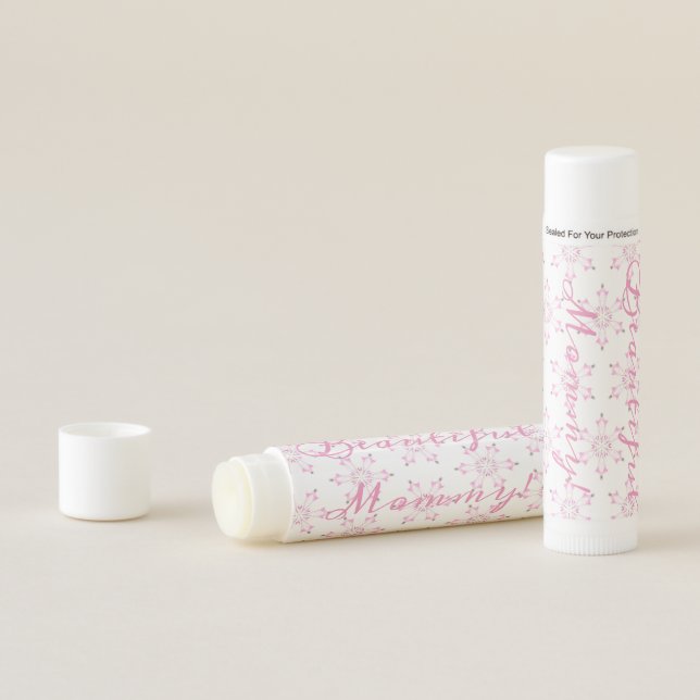 Pink Baby Shower Beautiful Baby Girl FlowerPattern Lip Balm (In Situ)