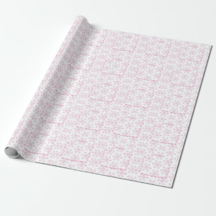 Pink Baby Shower Beautiful Baby Girl FlowerPattern Wrapping Paper