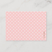 Pink Baby Shower Book Insert Request Card for Girl (Back)