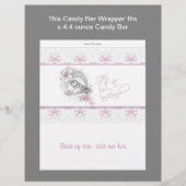 Pink Baby Shower Candy Bar Wrapper (Front)