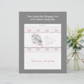 Pink Baby Shower Candy Bar Wrapper (Standing Front)