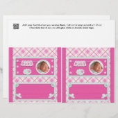 Pink Baby shower Candy Bar Wrappers Party Favors (Front/Back)