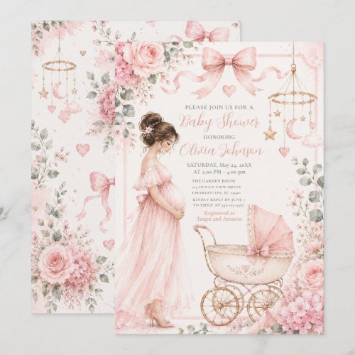 Pink Baby Shower Celebration Invitation