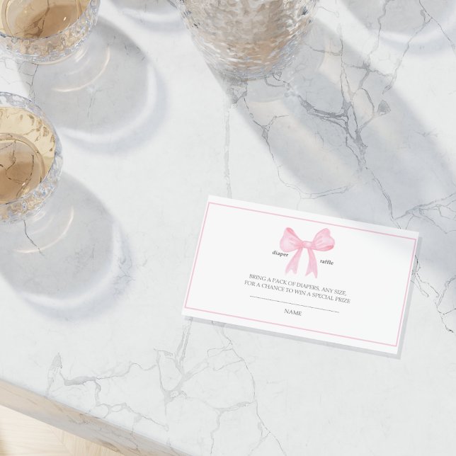 Pink Baby Shower Diaper Raffle Card – Printable (Creator Uploaded)