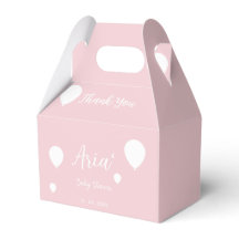 Pink Baby Shower Favor Boxes