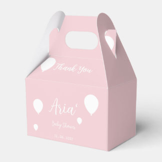 Pink Baby Shower Favor Boxes
