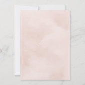 Pink Baby Shower Geometric Rose Gold Floral Invitation (Back)