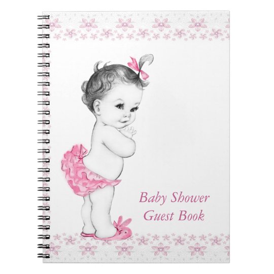 Pink Baby Shower Guest Book | Zazzle.com