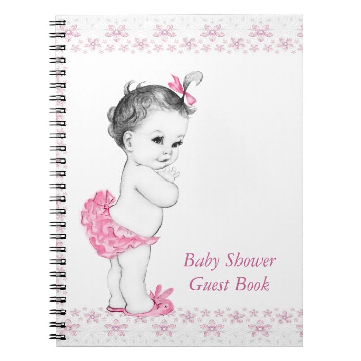 Pink Baby Shower Guest Book | Zazzle.com