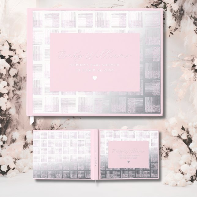 Pink Baby Shower Guest Book Real Foil Guestbooks  (Creator Uploaded)