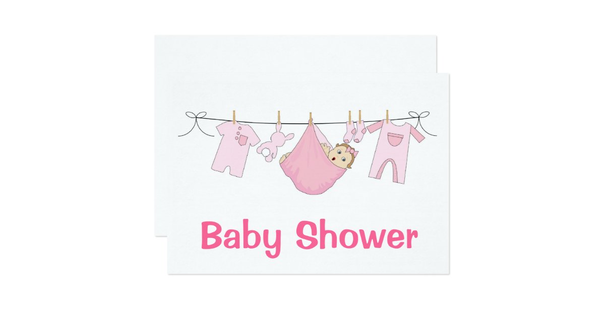 Pink Baby Shower Invitation | Zazzle