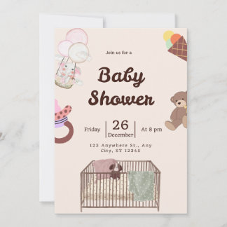 Pink Baby Shower Invitation | Cute & Elegant 